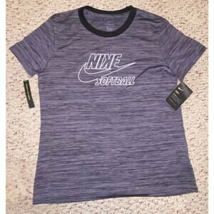 NWT Nike Softball Dri Fit Gray Shirt Womens Size Medium